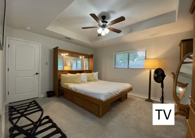 Georgetown Texas Vacation Short Term Rental Master Bedroom with TV