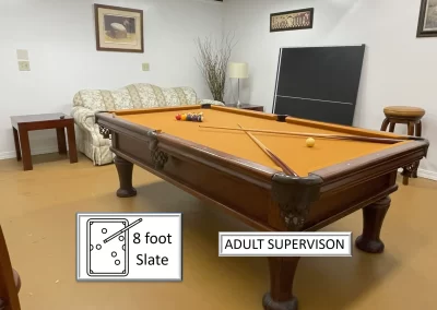 Georgetown TX Vacation Rental Entertainment Room Pool Table 8ft Slate